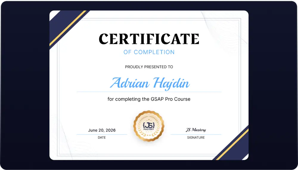 JSM Certificate